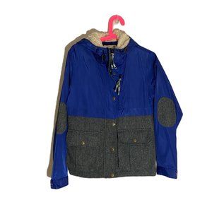 Estacot Royal blue and grey light weight spring jacket size small.